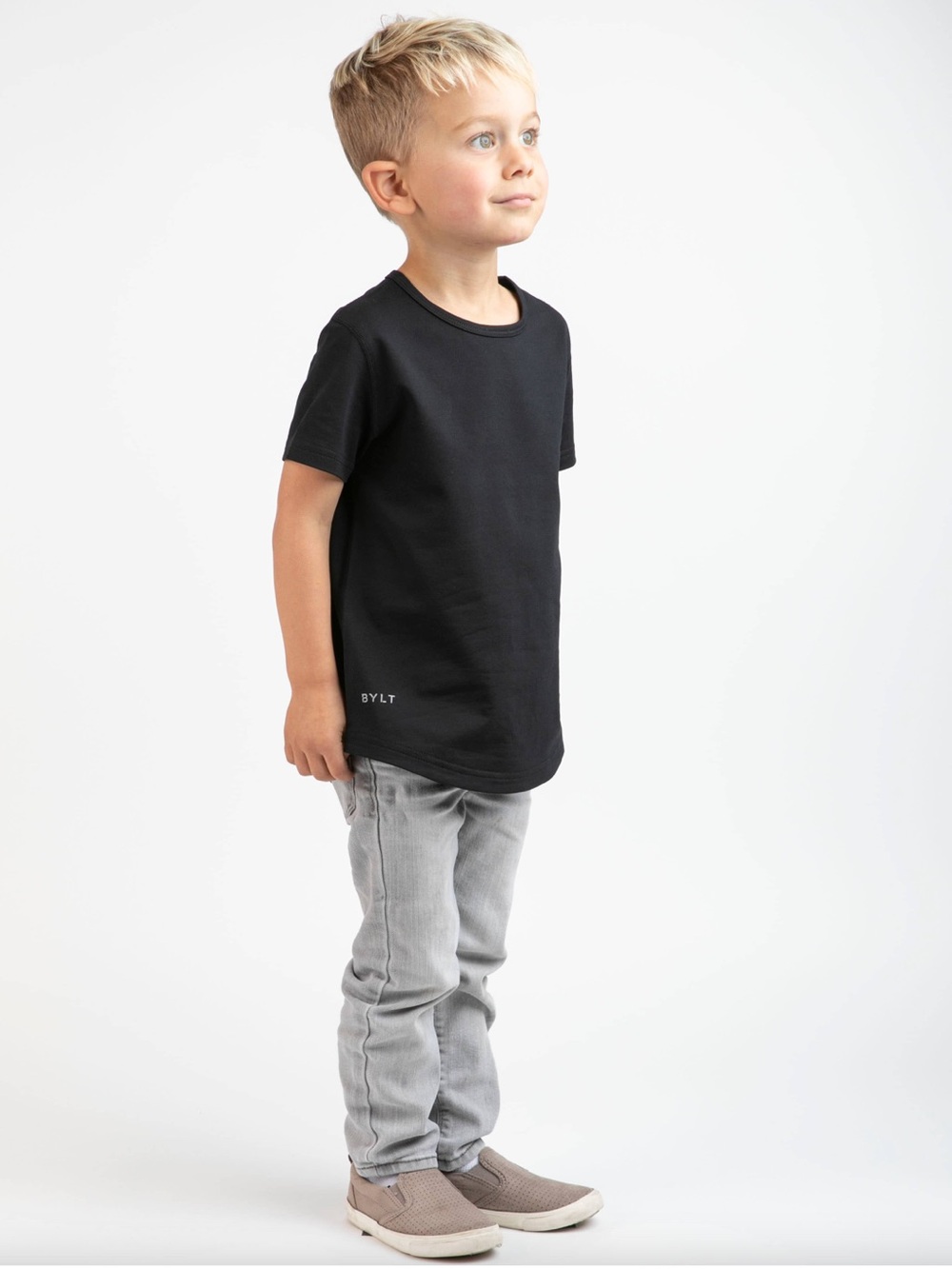 BYLT Premium Basics Kids Drop-Cut: LUX T-Shirt Black 2XL